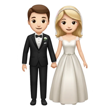 bride and groom sticker