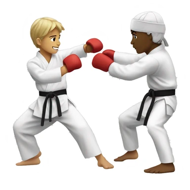 Karate kid sparring sticker