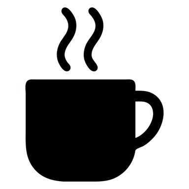 solid filled cup of coffee icon sticker