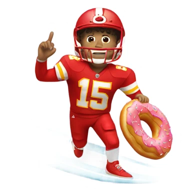 patrick mahomes surfing with a donut sticker