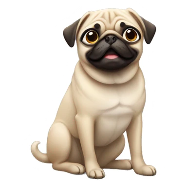 Pug dog sticker