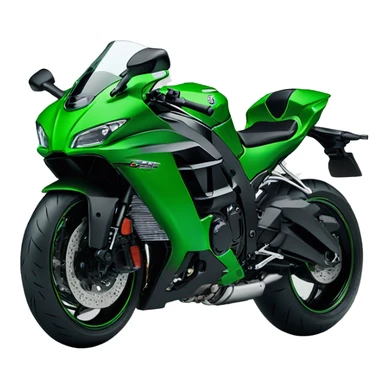 green kawasaki ninja H2 sticker