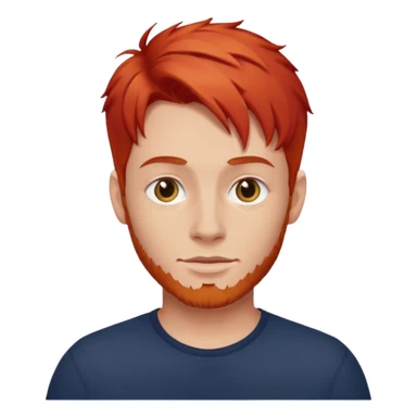 man with red hair sticker