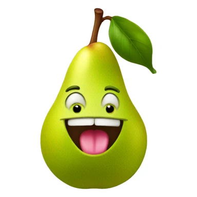 pear with big tongue sticker