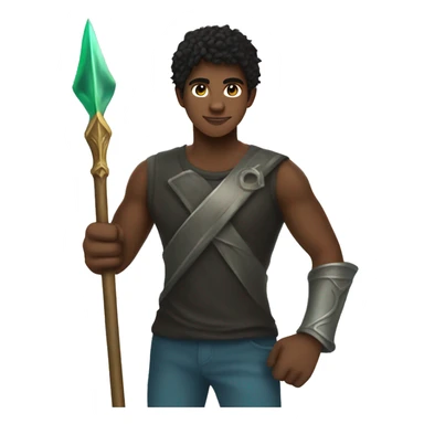 Percy Jackson with a trident sticker