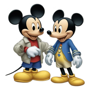 mickey mouse with donald duck sticker