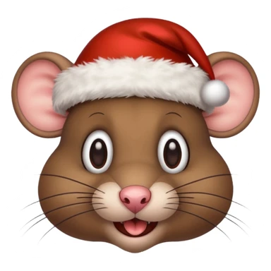 Crazy swamp  rat with Christmas hats sticker