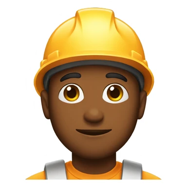 A braver man, brown skin, with a construction hat sticker