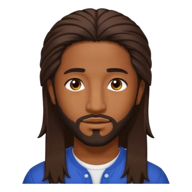 Omarion with long dark brown hair sticker