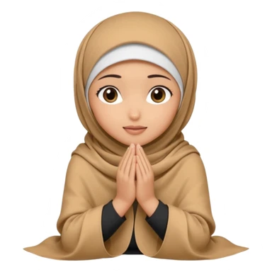 Hijabi girl sitting.     head covered
hands pulling the fabric in
shy-but-dramatic energy
“no cameras pls” but in a cute way
soft + mysterious vibe sticker
