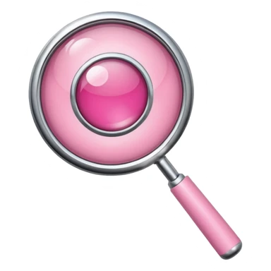 mix light pink dark pink and white girly chrome internet logo with a magnifying glass sticker