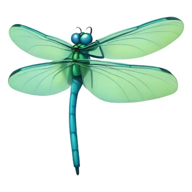 Pretty blue green dragonfly sticker