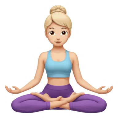 girl doing yoga sticker