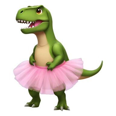 t-rex with a pink tutu sticker