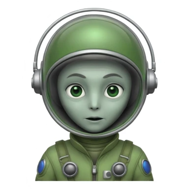 Alein pilot with antenna head  sticker