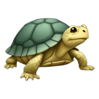 Une souris sur une tortue sticker