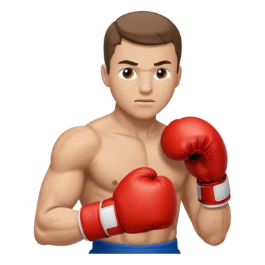 athlete in boxing gloves sticker