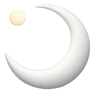 White Crescent moon and pink clouds sticker