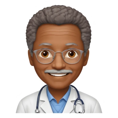 aftican american doctor emoji a bit older sticker