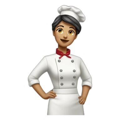 serveuse restaurant de luxe sticker