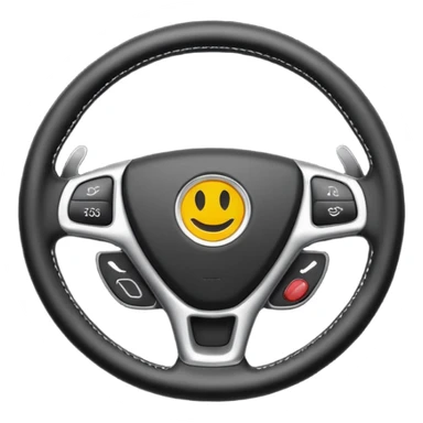 car with just a steering wheel  sticker