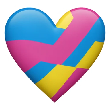 Pansexual flag heart sticker
