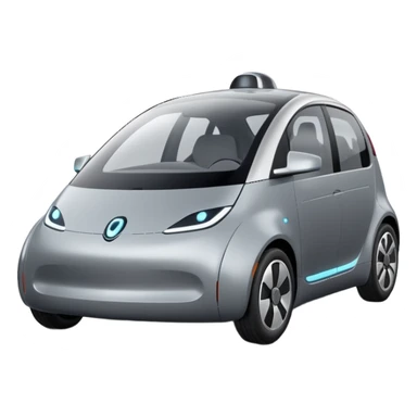 extra large gray Modern autonomous electric car sticker