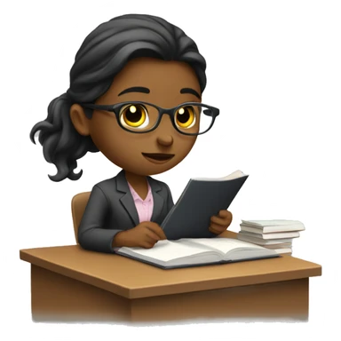 Girl studying business  sticker