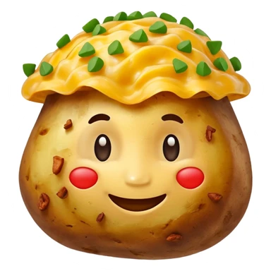 Happy loaded baked potato smiling sticker