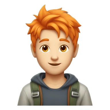 Boy with orange hair and the ears of a fox sticker