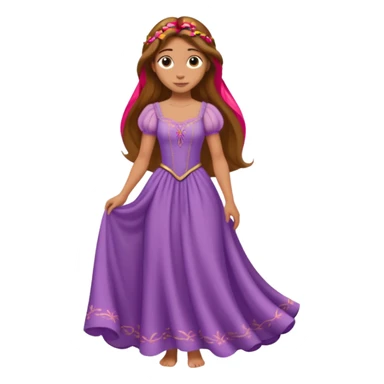 Rapunzel con el pelo marrón sticker