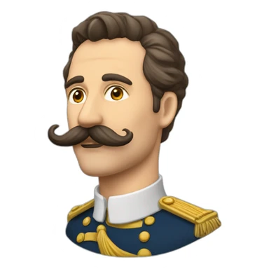 Homme ave la moustache du dictateur du début du 20ieme siècle et une raie sur le côté sticker