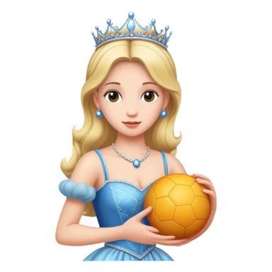 A princess with a ball on her back sticker