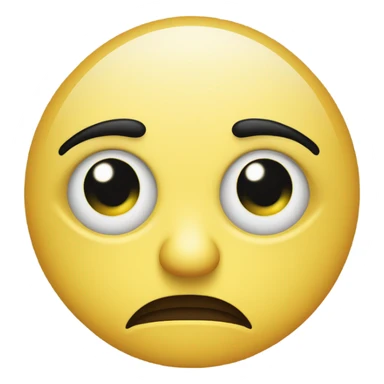 Eyes by side judging serious expression on jellow circle dot like and amoyi and pressed together lips serious  sticker