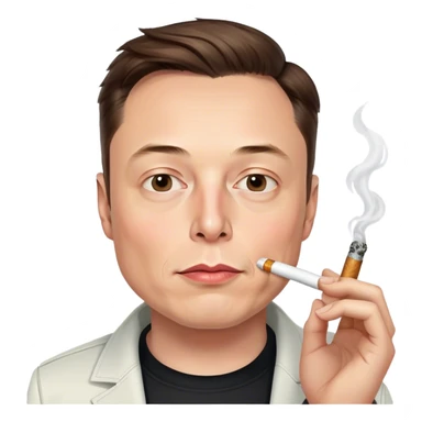 Elon musk smoking a joint sticker