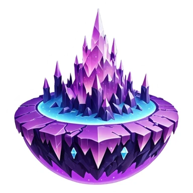 crystal mars planet, surface covered in glowing crystals  sticker