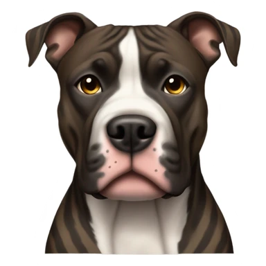 American pitbull terrier dark brindle sticker