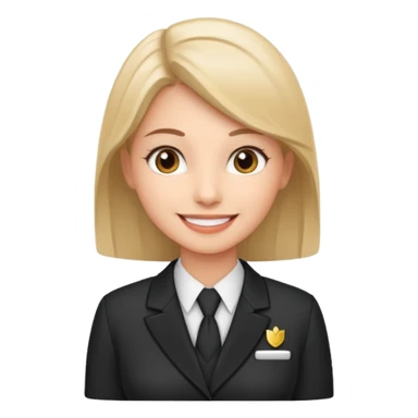 Je veux un réceptionniste d"hotel élégant sticker