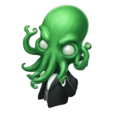 Fancy Human cthulhu salute with hand sticker