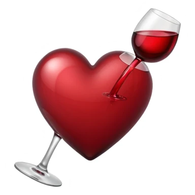 Wine colour heart emoji sticker