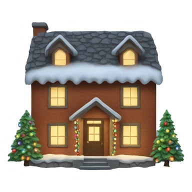 House with Christmas lights sticker