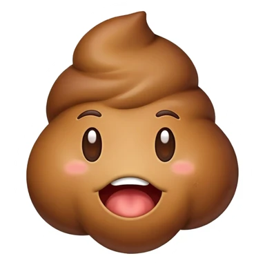 Poop emoji farting sticker