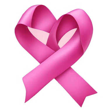 Pink ribbon curly sticker