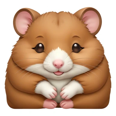 Meme-Worthy Cute Sleeping Brown Hamster Portrait Emoji, Head resting peacefully with a contented smile, showcasing a delightfully compact build and a luxuriously soft rich brown coat, eyes shut in a serene nap, Simplified yet hilariously adorable features, highly detailed, glowing with a soft, drowsy light, high shine, relaxed and utterly lovable, stylized with an air of playful laziness, bright and heartwarming, soft glowing outline, capturing the essence of a comically sleepy hamster, so meme-worthy it feels like it could instantly become the next viral sensation of adorable slumber! sticker