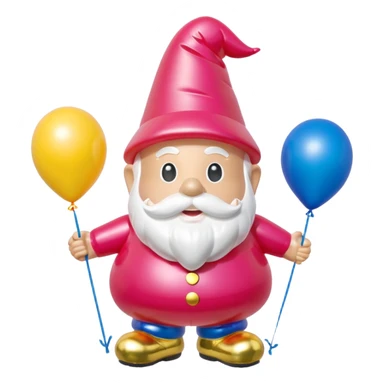   jeff koons style SPAM garden gnome inflatable balloon art sticker