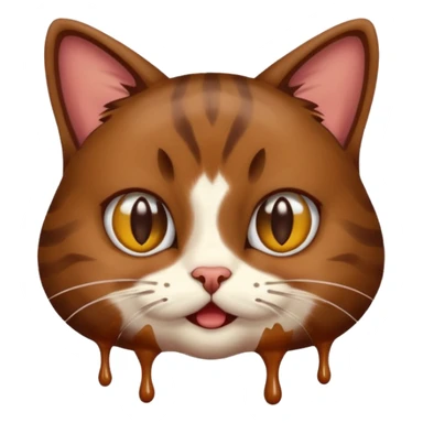 Chocolate milk cat peeing sticker