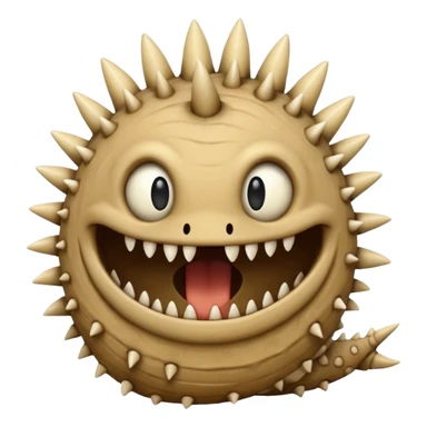 Sand worm from dune make the mouth a hole with long spiky teeth NO EYES and a body sticker