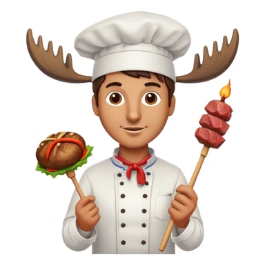 moose kebab what a bease sticker