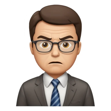 an angry office worker sticker