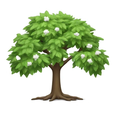 Tree with white leaves  sticker